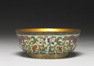 图片[2]-Copper bowl in cloisonne enamels, Qing dynasty (1644-1911)-China Archive